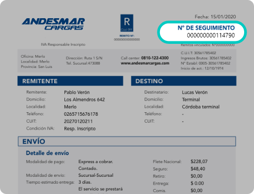 Remito de Guía de Seguimiento